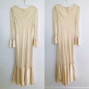 AMY MICHELSON For HOLLY HARP Vintage 90s Bias Cut SILK DRESS Size M Rare! AS-IS